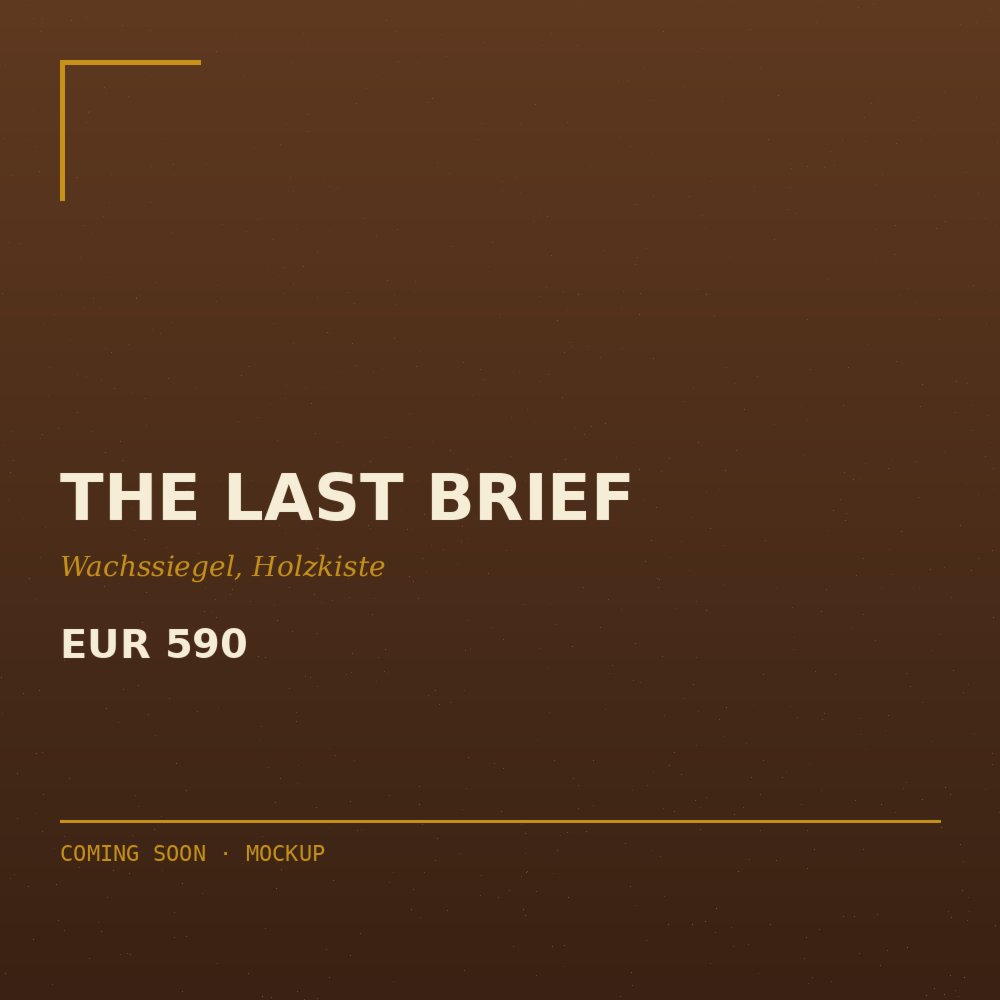 The Last Brief Holzkiste